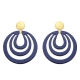 Ohrringe rund aus Horn in Blau aus der Caladesi Kollektion von Romy North