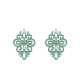 Anhänger grün aus Horn mit Ornamenten für Wechselohrringe in Silber von Romy North