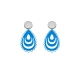 Ohrringe Blau Tropfen mit Silberstecker aus der Elba Kollektion von Romy North