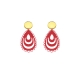 rote Ohrringe aus Messing in Tropfenform aus der Elba Kollektion von Romy North