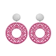 Ohrringe Pink runde Ohrringe mit Wechselsystem aus Silber von Romy North