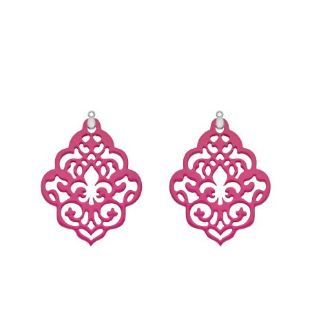 Anhänger Pink für Ohrringe mit Wechselsystem in Silber von Romy North