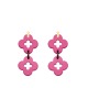 Designer Schmuck aus Horn in Pink mit Blume für das Wechselsystem von Romy North