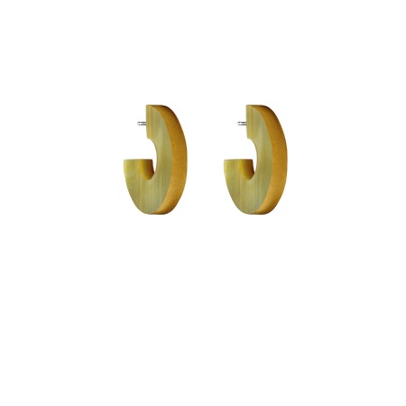 Ohrringe Gold aus Horn in runder Form von Romy North